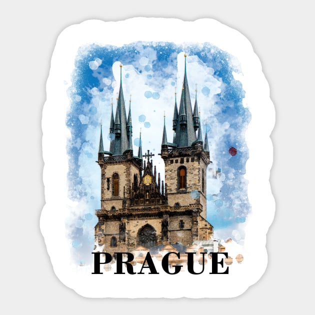 prague Sticker by Polli